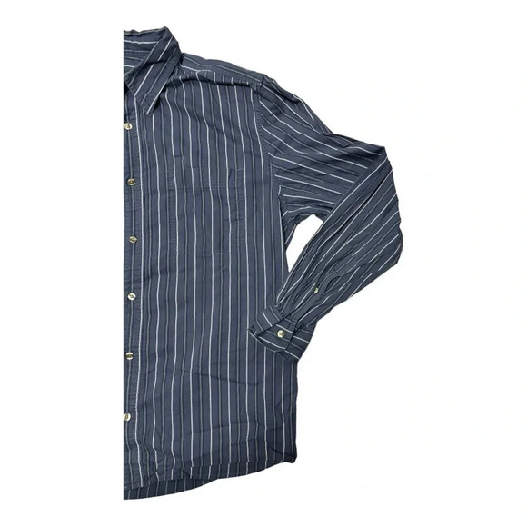 Eddie Bauer Men’s Blue Striped Button‎ Down Large - Picture 5 of 11